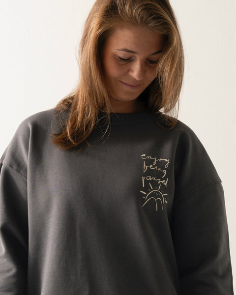 Organic Cotton Oversized Sweatshirt Grey – Spica